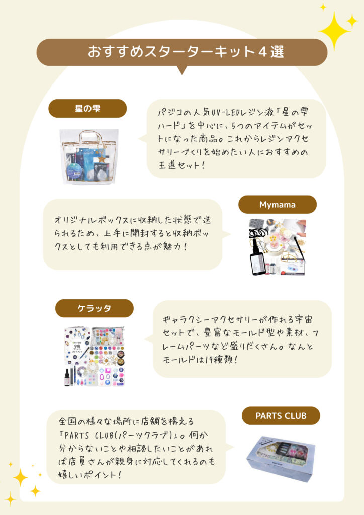 レジンのおすすめスターターキット４選